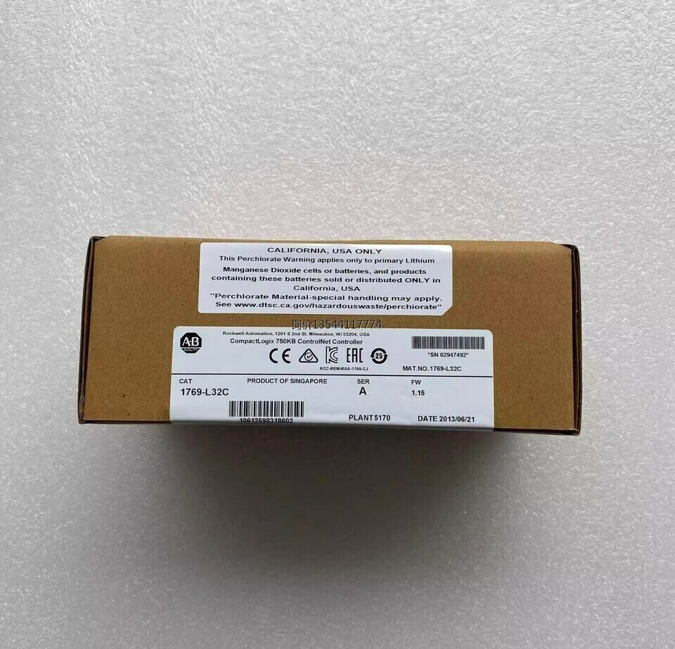 New Sealed AB 1769-L32C SER A Processor CompactLogix 750KB ControlNet Controller - SEALED AB