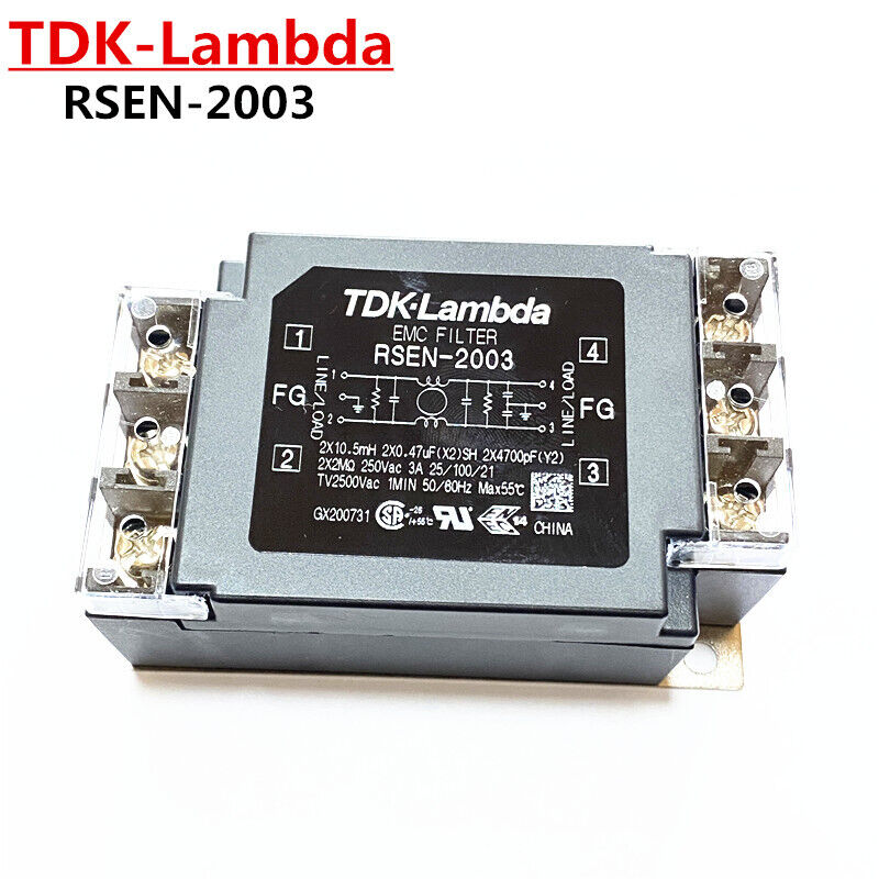 new 1pcs TDK-Lambda EMC Power Filter RSEN-2003 3A 250V Single Phase - TDK-LAMBDA