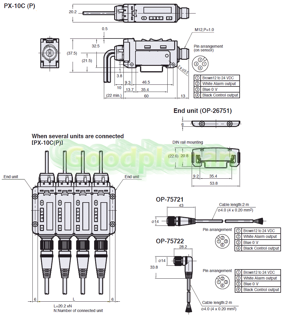 KEYENCE PX-10CP Photoelectric Sensor Free shipping