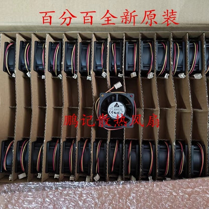 Delta AFB0612M 6025 DC12V 0.12A 6CM 3-pin double bearing silent cooling fan