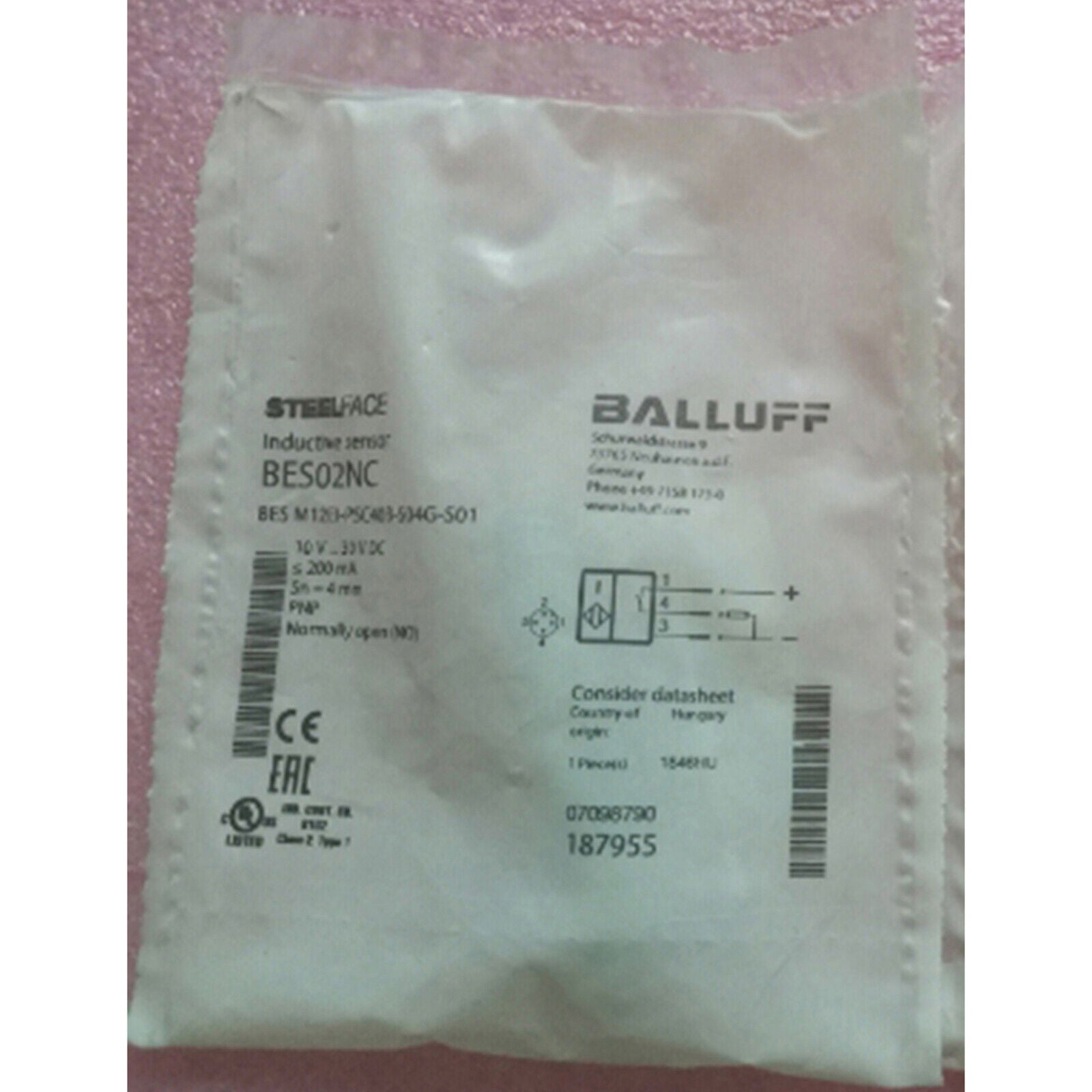 BALLUFF BES M12EI-PSC40B-S04G-S01 Proximity Switch - BALLUFF