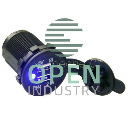 12-24V Dual USB Port Car Charger Power Adaptor Splitter Cigarette Lighter Socket