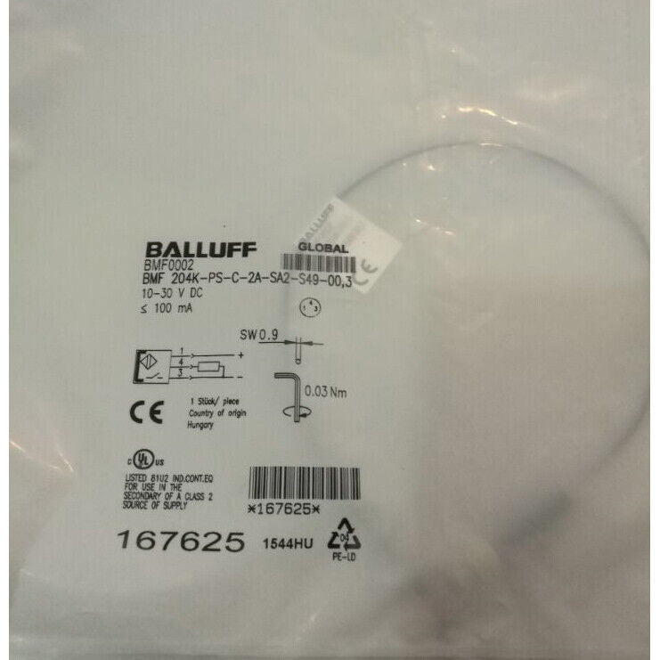 Balluff Magnetic Sensor BMF 204K-PS-C-2A-SA2-S49-00, Fast - BALLUFF