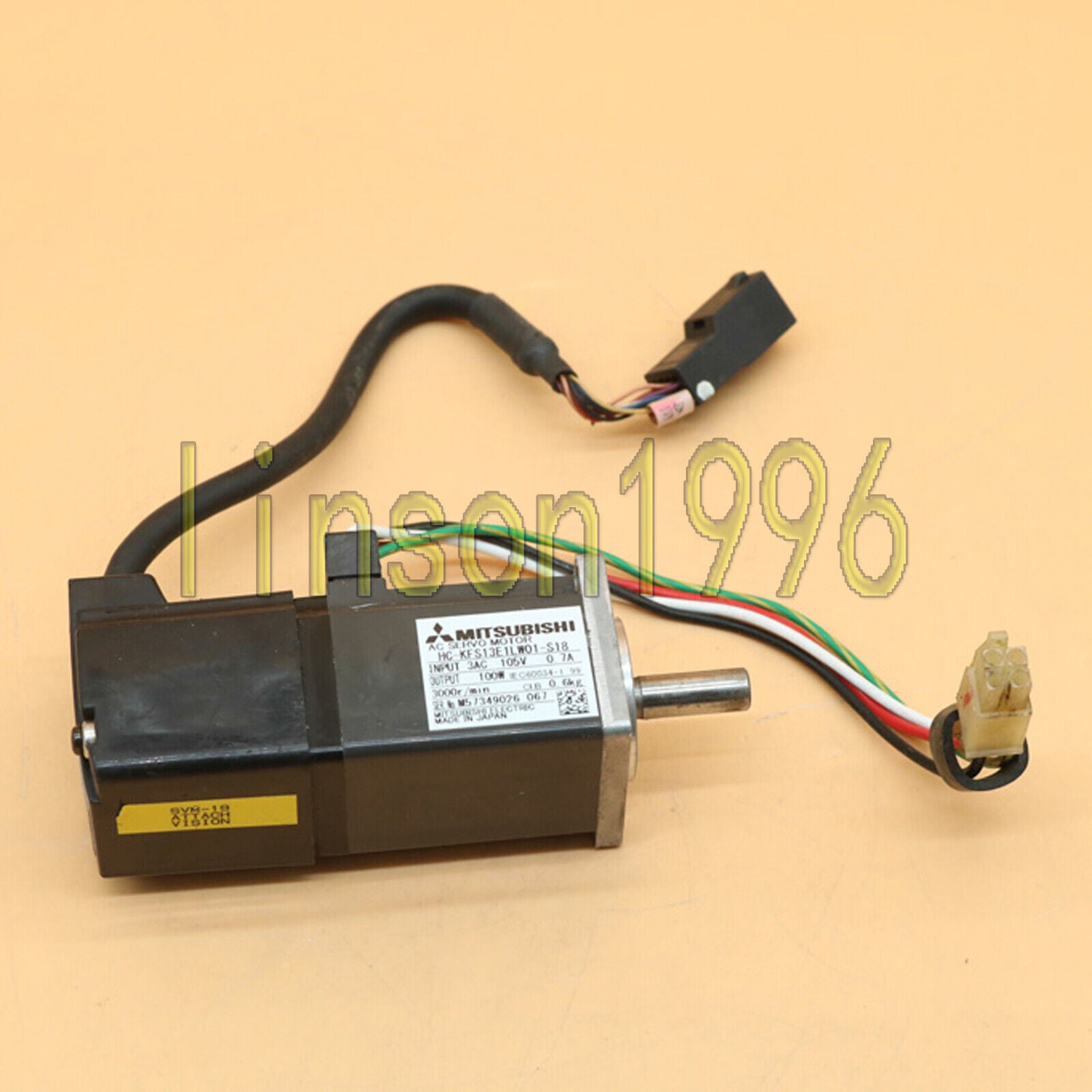 used ONE Mitsubishi servo motor HC-KFS13E1LW01-S18 – tested and in good condition - MITSUBISHI