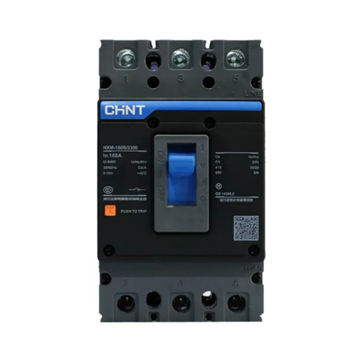 Chint NXM-160S Series NXM-160S/3300/4300B Leakage Circuit Breaker 3P 4P