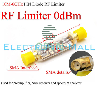 0dBm 10M-6GHz SMA PIN Diode RF Limiter Radio Frequency Limiter Amplitude limiter