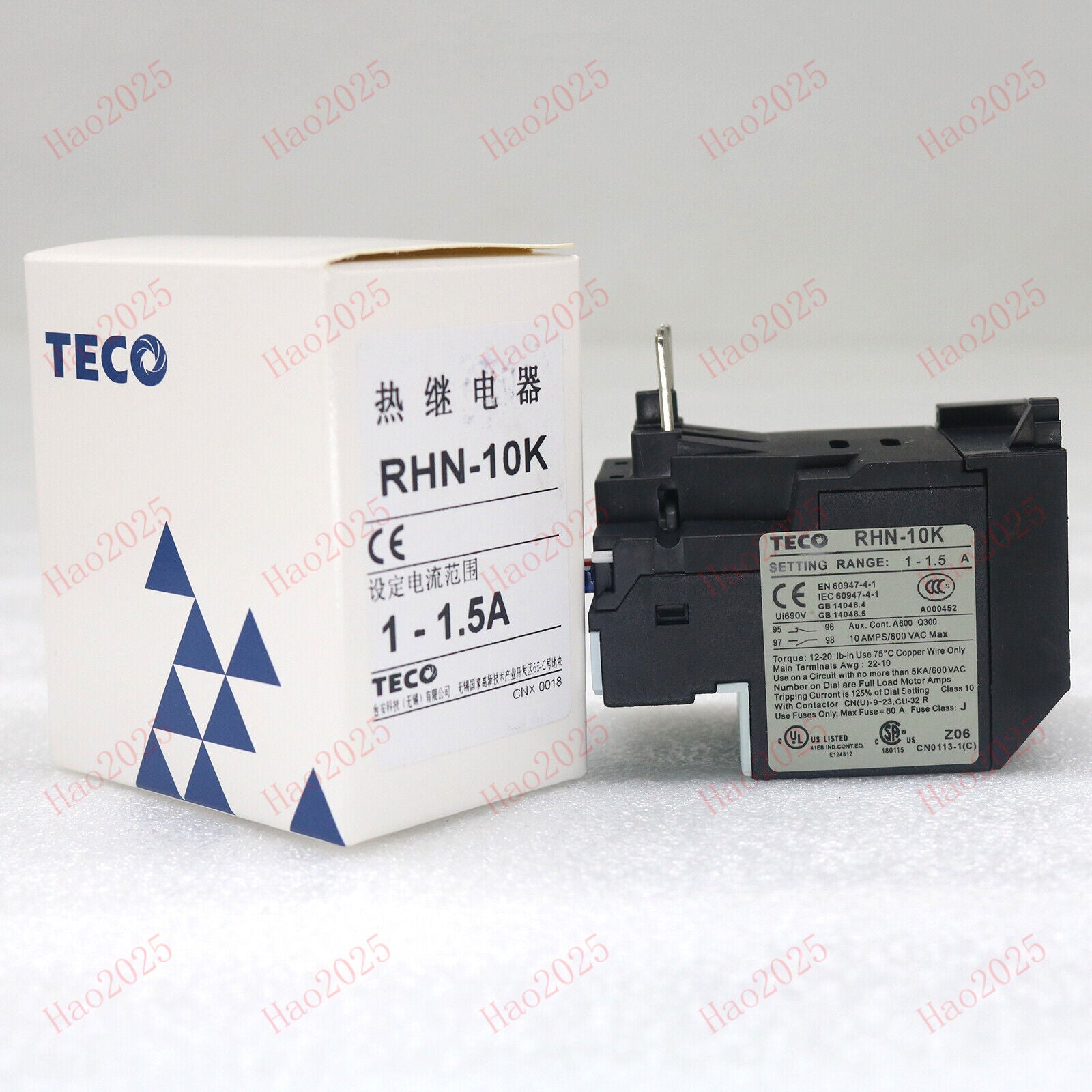 new RHN-10K 1-1.5A For TECO  Thermal overload relay Fast