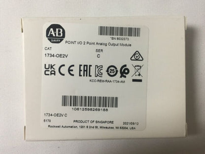 Allen-Bradley POINT 2 Point Analog Output Module 1734-OE2V New US STOCK Allen-Bradley POINT 2 Point Analog Output Module 1734-OE2V New US STOCK Allen-Bradley POINT 2 Point Analog Output Module 1734-OE2V New US STOCK - ALLEN-BRADLEY