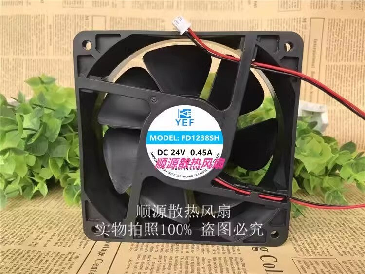 YEF FD1238SH 12038 DC24V 0.45A 12CM 2-Wire Inverter Cooling Fan