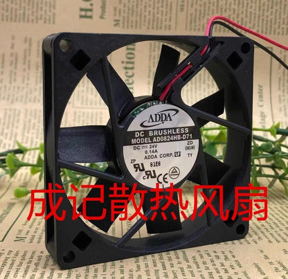 ADDA AD0824HB-D71 8015 DC24V 0.14A 8CM 2-Wire Cooling Fan