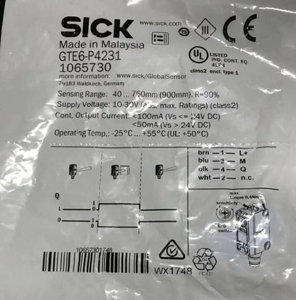 new SICK GTE6-P4231 Photoelectric Switch Sensor - SICK