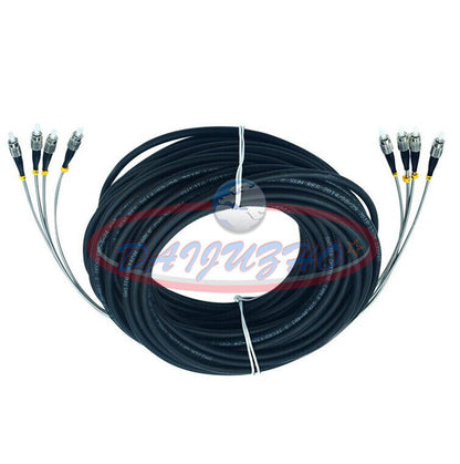 Used 50M Field Outdoor Fiber Patch Cord ST-ST 4 Strand 9/125 Single Mode - KOEED