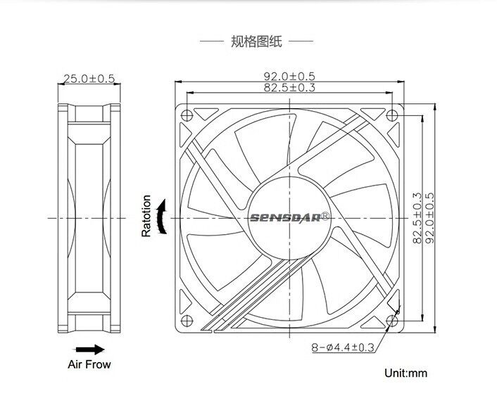 FONSONING 9225 FSY92S24H 24V 0.20A Inverter Cooling Fan - FONSONING