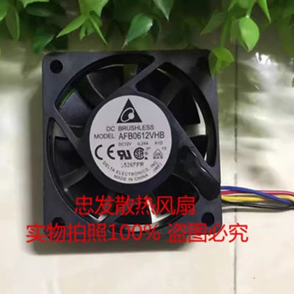 Delta AFB0612VHB 6015 DC12V 0.24A 6CM 4-Wire PWM Speed Control Cooling Fan