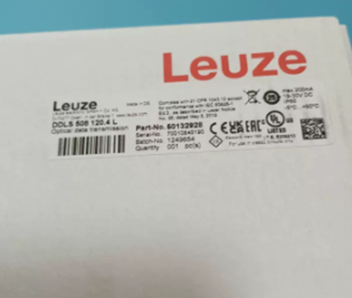 LEUZE DDLS 508 Optical Data Transmission – Model 508 - LEUZE