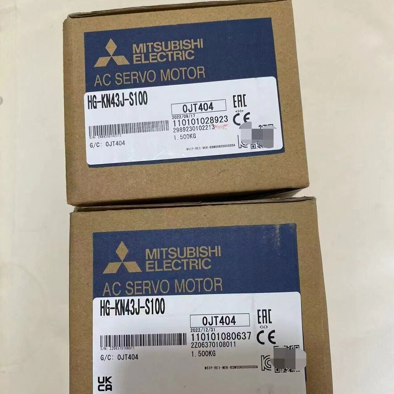 MITSUBISHI HG-KN43J-S100 SERVO MOTOR - MITSUBISHI