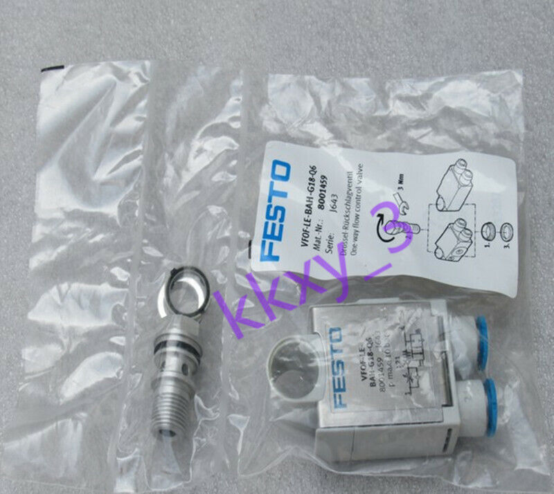 FESTO One-Way Throttle Valve [VFOF-LE-BAH-G18-Q6] Industrial Flow Control Valve - FESTO
