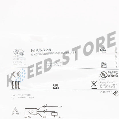 1PCS IFM MK5328 MKC3020BBPKG/A/0.3M/ZH/ASR Proximity Sensor