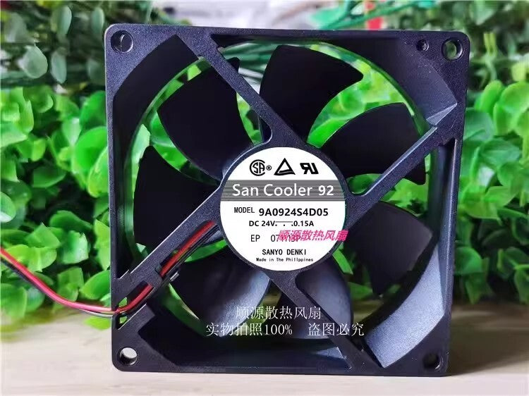 Sanyo 9A0924S4D05 9025 24V 0.15A 9CM 2-Wire Inverter Cooling Fan