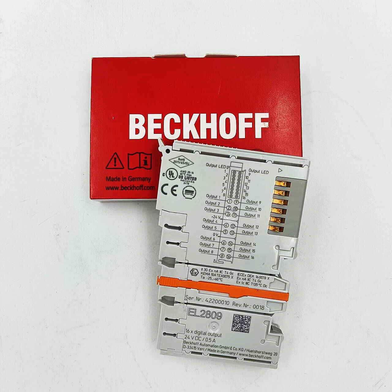 Beckhoff EL2809 EtherCAT Terminal 16-channel Digital Output PLC Module - BECKHOFF