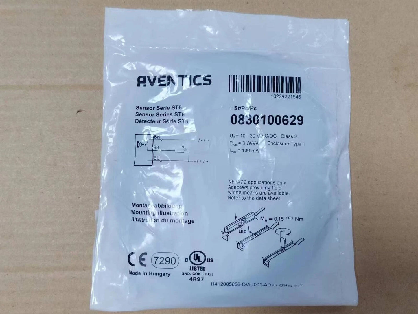 1PC AVENTICS sensor 0830100629 Free delivery