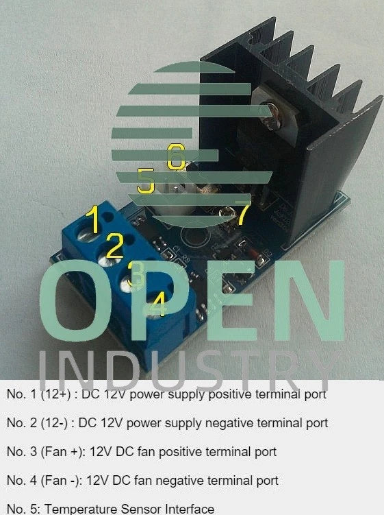 DC 12V 1A Automatic Fan Temperature Control Speed Controller Governor U8