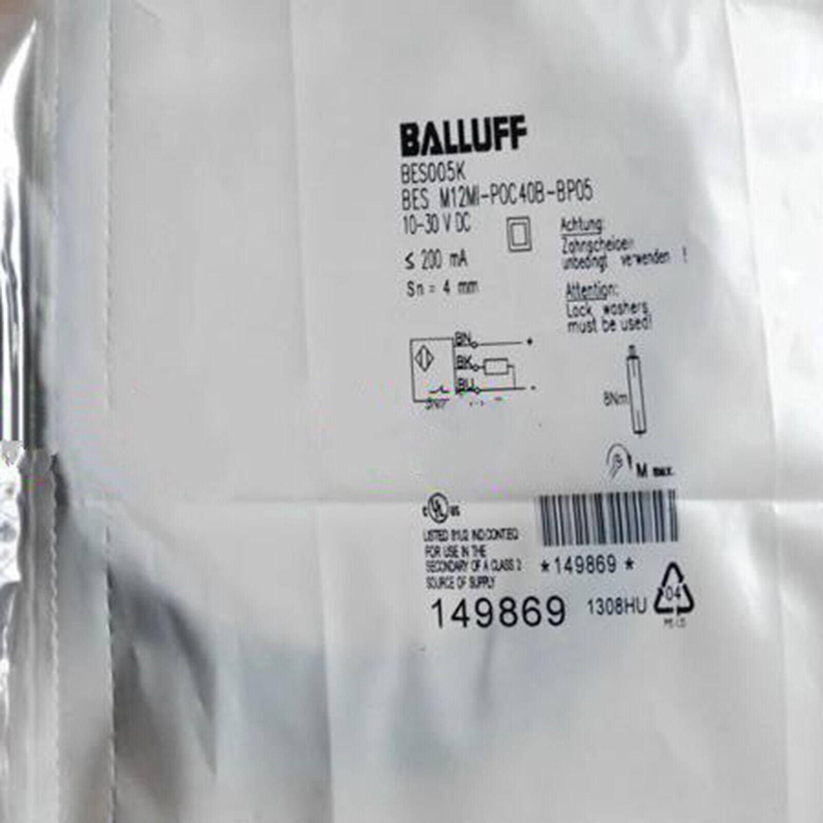 1PC BALLUFF BES M12MI-POC40B-BP05 Proximity Switch Pro - BALLOFF