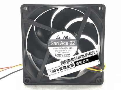 Sanyo 9GA0924J401 9225 9CM 24V 0.2A inverter equipment cooling fan