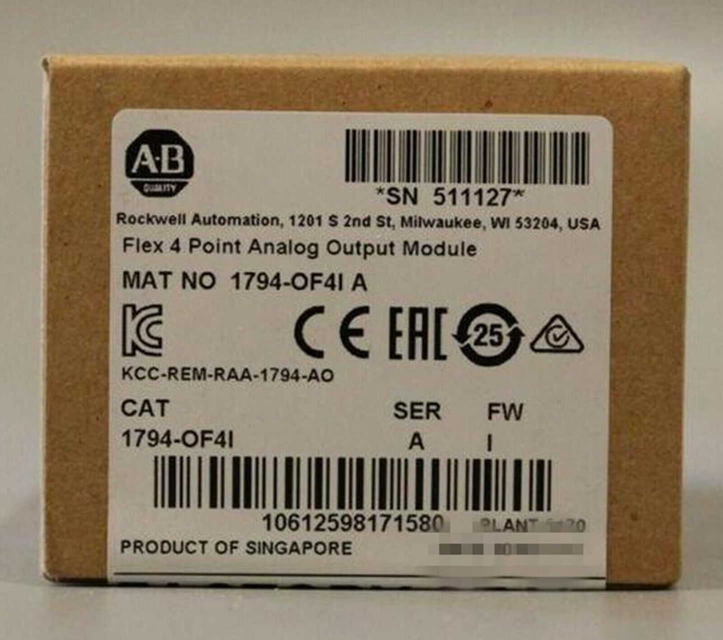 Factory Sealed 1794OF4I Flex 4-Point Analog Output Module - FLEXTRONICS