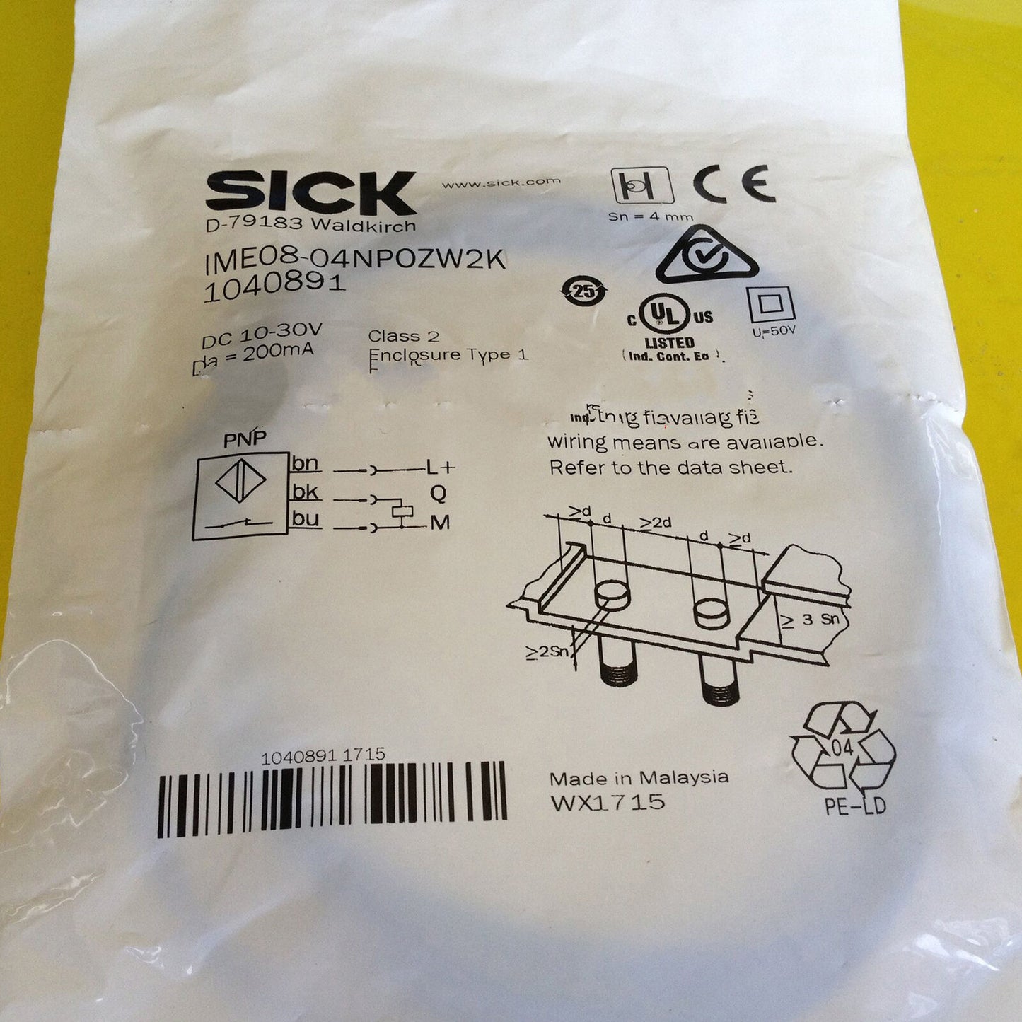 new SICK IME08-04NPOZW2K Proximity switch sensor fast - optimized title - NONE