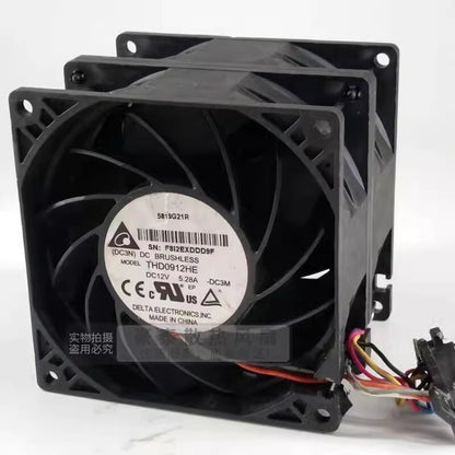 Delta THD0912HE 9038 DC12V 5.28A 9CM 4-Wire PWM Mute Cooling Fan