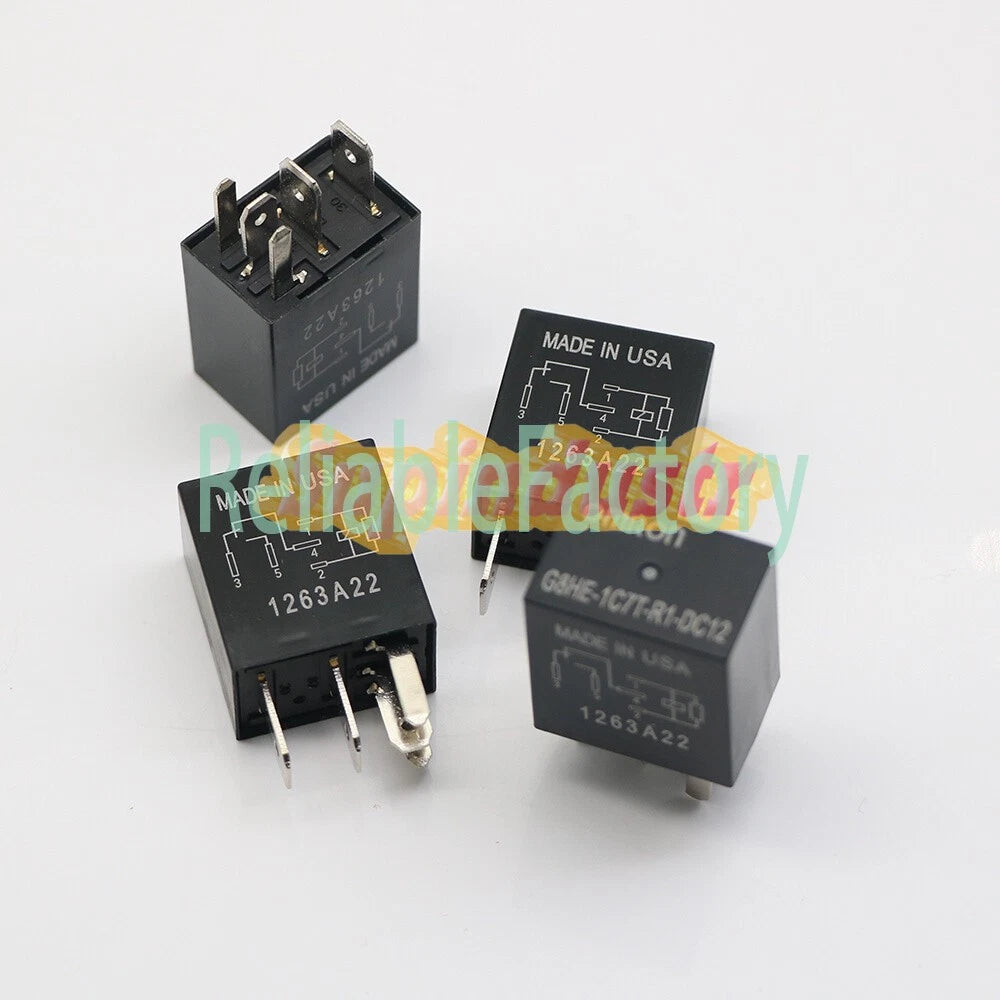.4Pcs OMRON G8HE-1C7T-R1-DC12 12VDC Relay 40A 12V 5Pin G8HE1C7TR1DC12