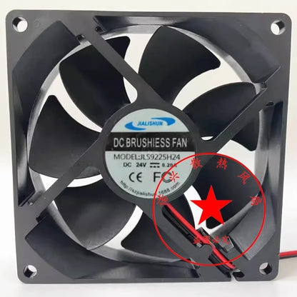 1PCS JLS9225H24 DC24V 0.20A 9CM 2-wire Silent Inverter Cooling Fan