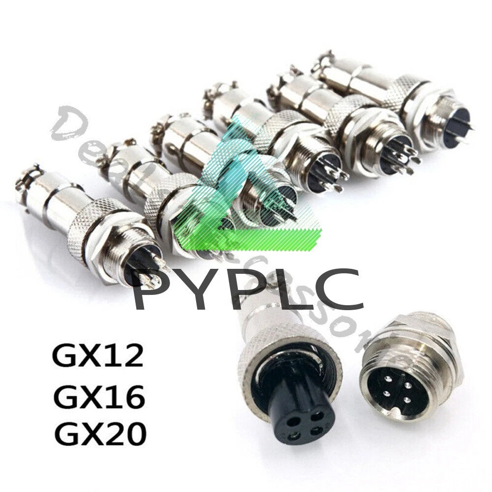GX16/GX20/GX12 Ation Plug Male&Female Wire Panel Metal Connector 2/3/4/5/6Pin