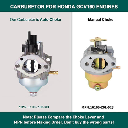 new Carburetor Assy For HONDA GCV160LA0 HRR216 HRS216 16100-Z8B-901