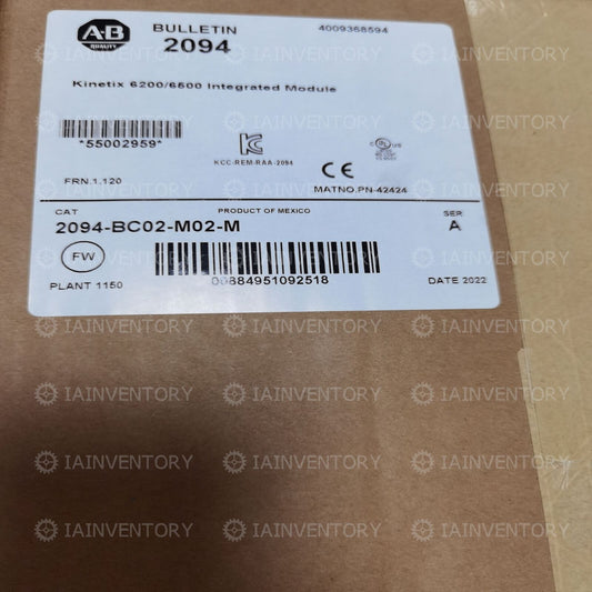 New In-Box Kinetix 6200/6500 Integrated Axis Module Model: 2094-BC02-M02-M - KINETIX