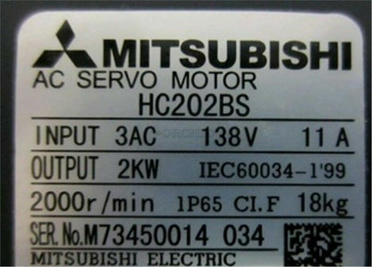 new 1PC MITSUBUSHI HC202BS AC SERVO MOTOR IN BOX PING - MITSUBUSHI