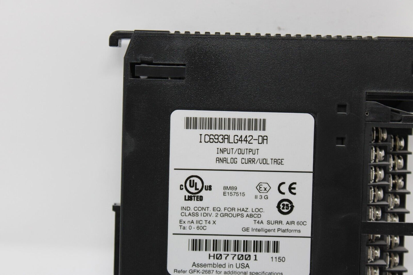 used GE Fanuc IC693ALG442-DA Analog Module *No Door* - GE FANUC