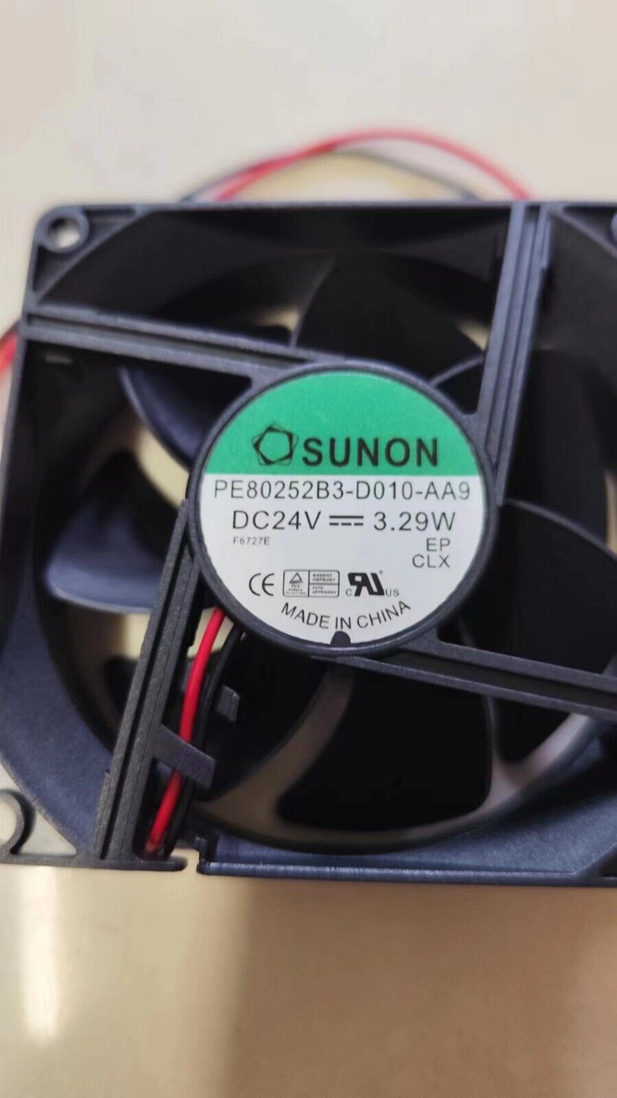 new 1 PCS SUNON Fan PE80252B3-D010-A99 DC 24V 3.29W 8025 8CM 2 WIRE cooling fan - SUNON
