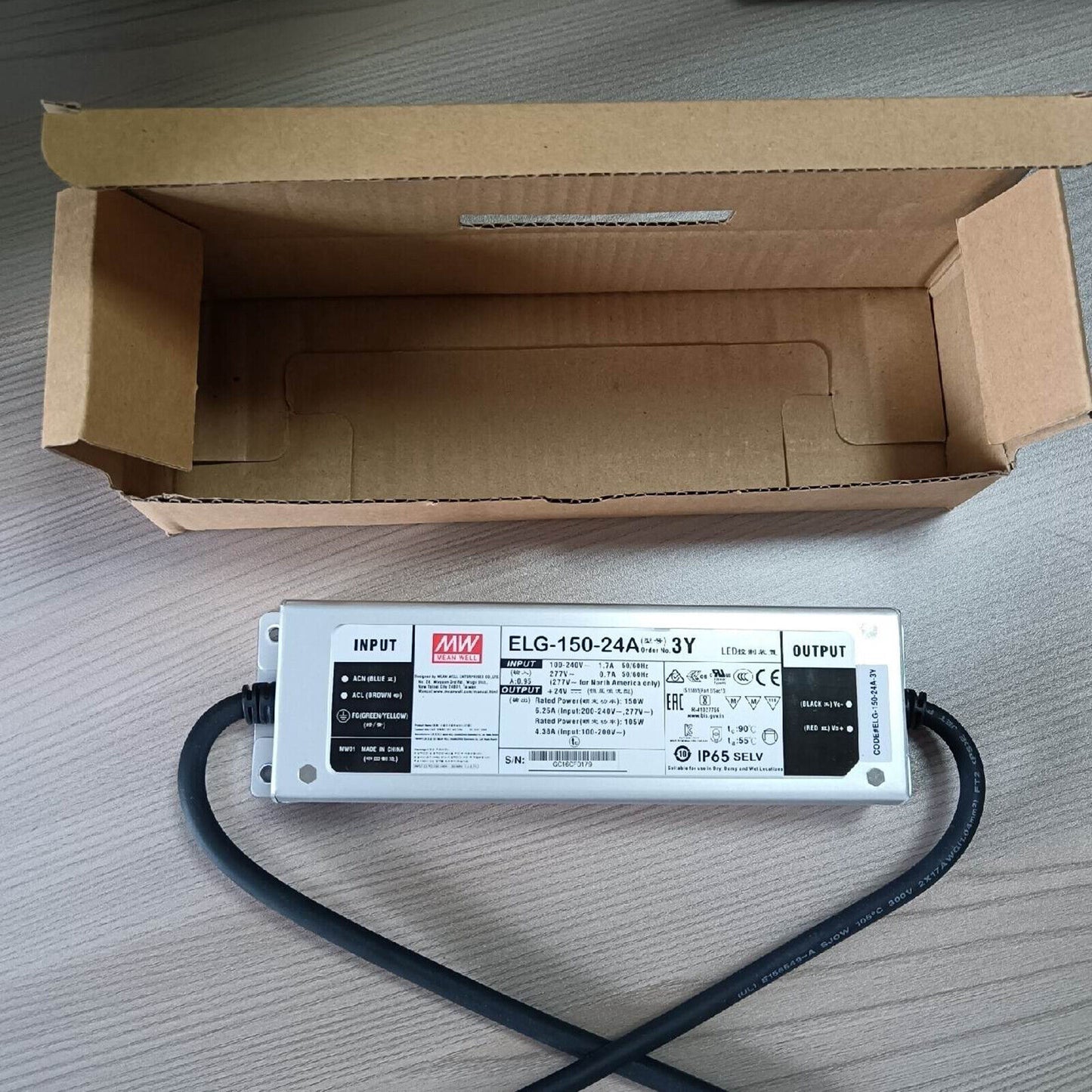 Mean Well ELG-150-24A-3Y 24V 6.25A Waterproof Power Supply - MEAN WELL