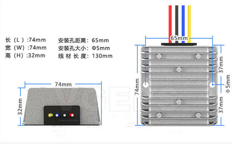 new 75-150V to 12V 6A 72W automotive isolated power regulator 100V to 12V - POWERREGULATORCO