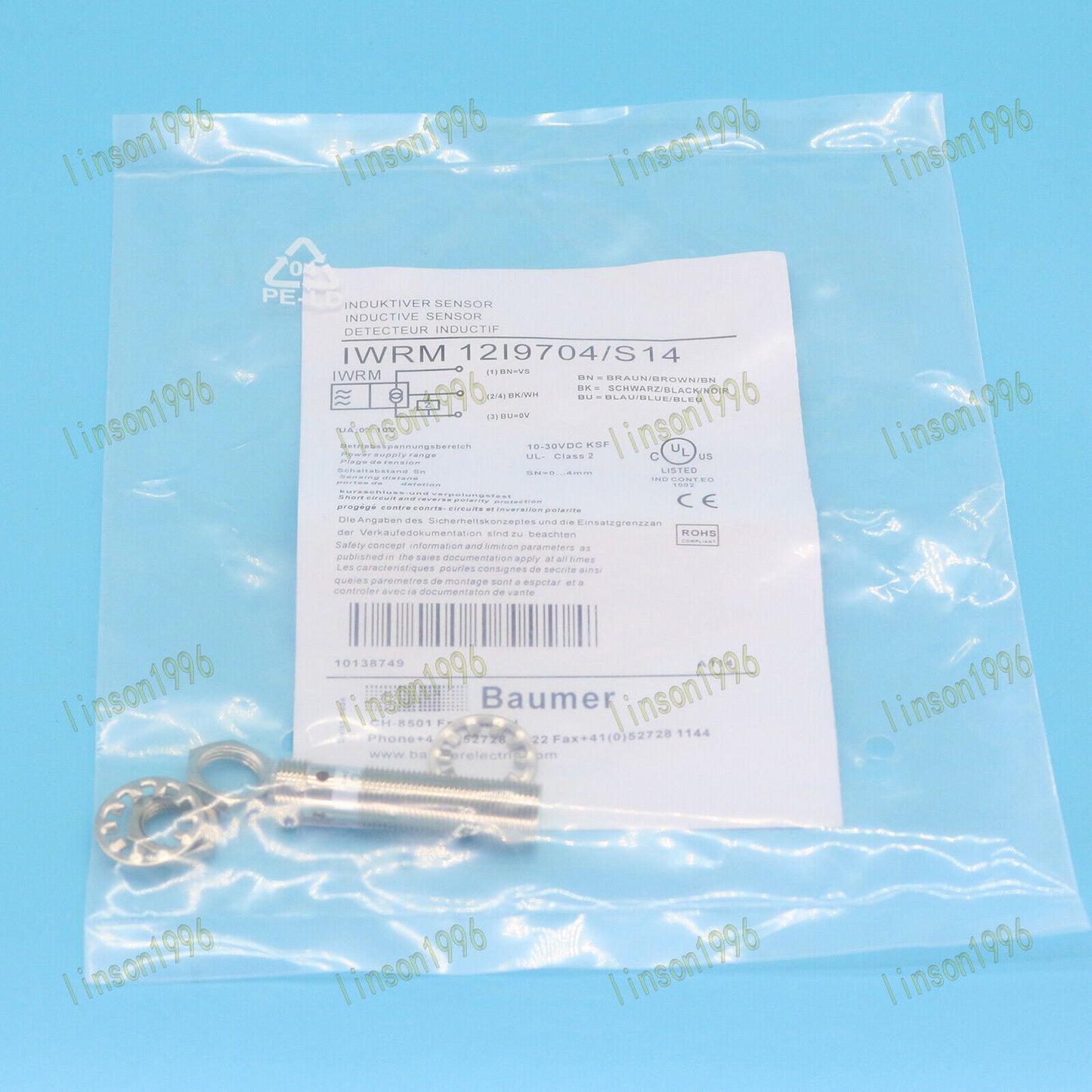 BAUMER IWRM 12I9704/S14 Electric Sensor Output - BAUMER