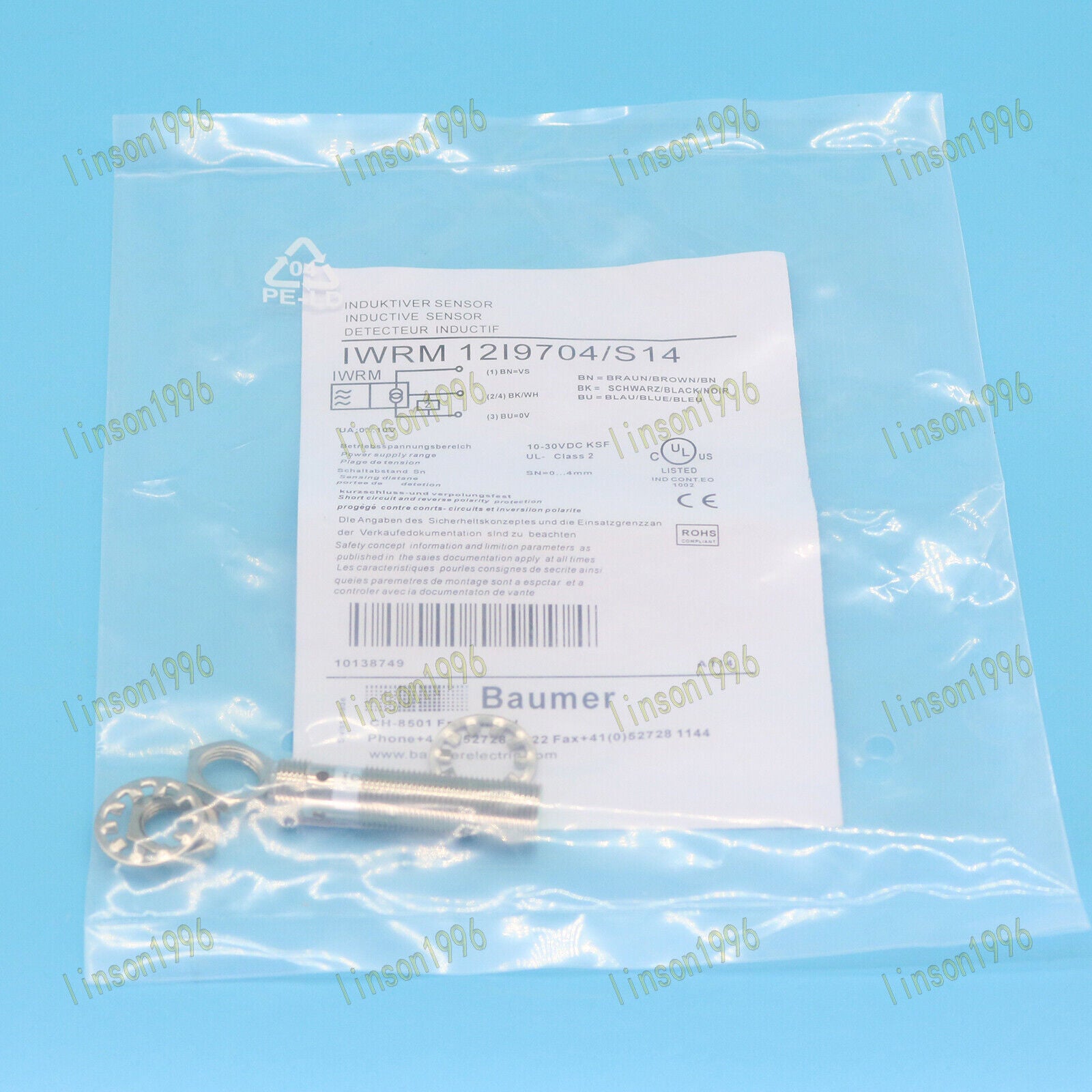 BAUMER IWRM 12I9704/S14 Electric Sensor Output - BAUMER
