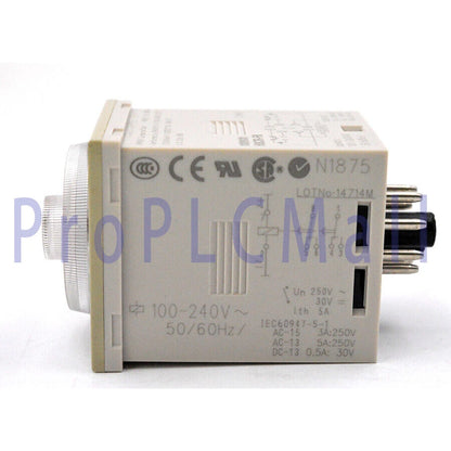 Omron H3CR-F8N Time Delay Relay 1.2S -30H 100-240vac 50/60Hz 8Pin 1PCS