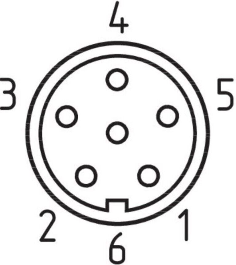 new Schmersal 101206011 A-K6P-M8-R-G-5M-GY-1-X-A-4 Cable 8 mm 6-Pole - SCHMERSAL