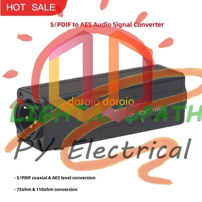 75ohm-110ohm Audio Signal Converter Coaxial SPDIF Input to AES Output f/ Speaker