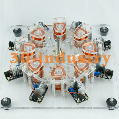 8-Coil High-Power Ironless Generator with 12V Output and 8mm Shaft - PLUMLINE