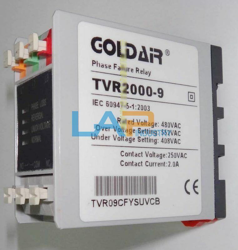 new 1Pcs  For GOLDAIR phase sequence protection relay TVR2000-9 480VAC 2.0A