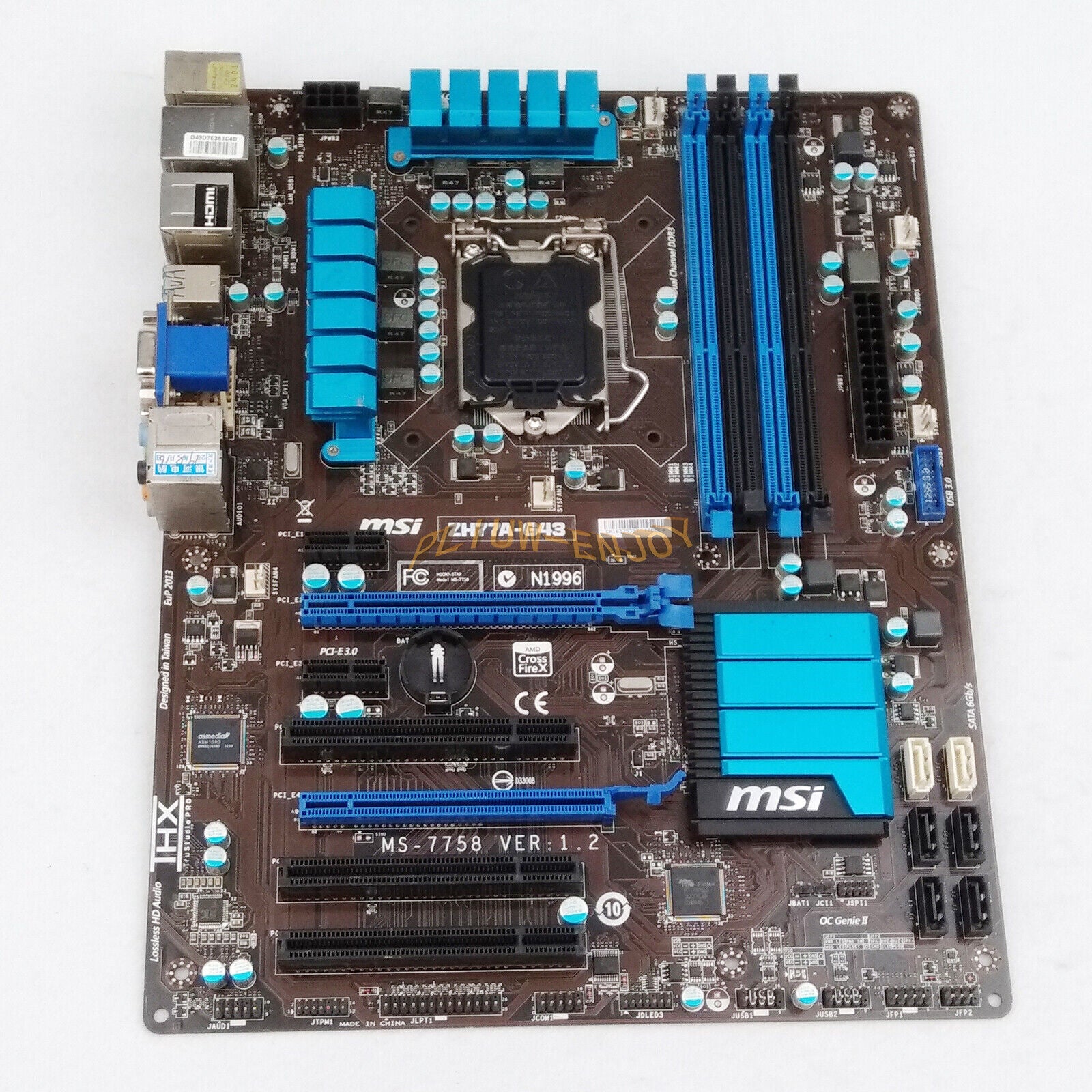 used 1PCS  MSI ZH77A-G43 DDR3 LGA 1155 Motherboard for I3 I5 I7 CPU 32GB USB3.0