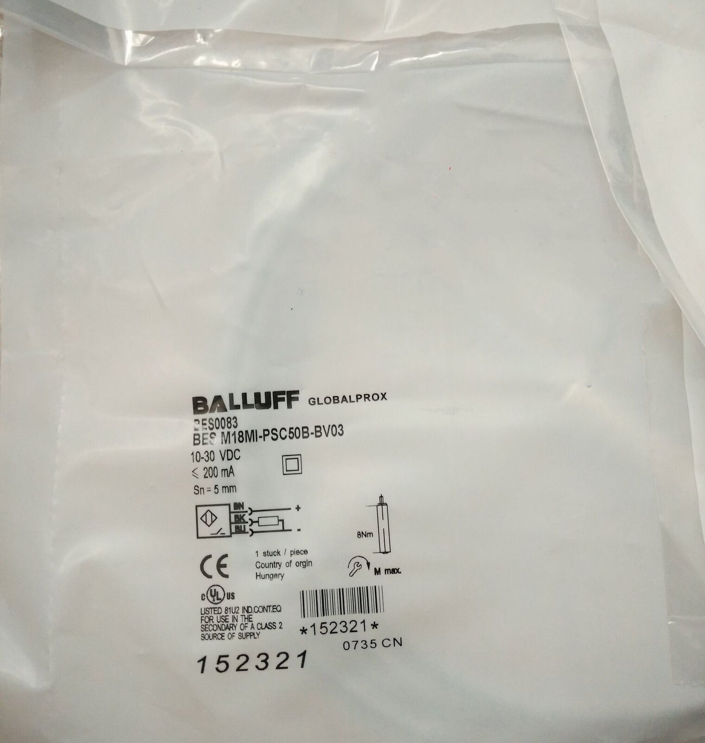 BES M18MI-PSC50B-BV03 - BALLUFF